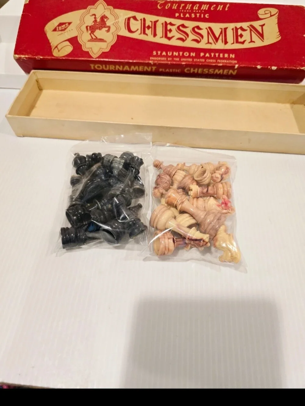 Vintage Game Set Checkers, Domino's and Chessmen Set